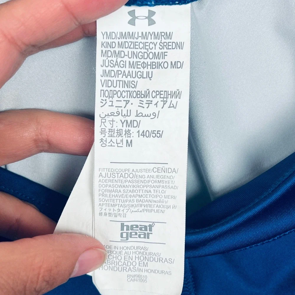 Under Armour Kids Navy Blue Stars and Stripes HeatGear Capri Leggings YMD